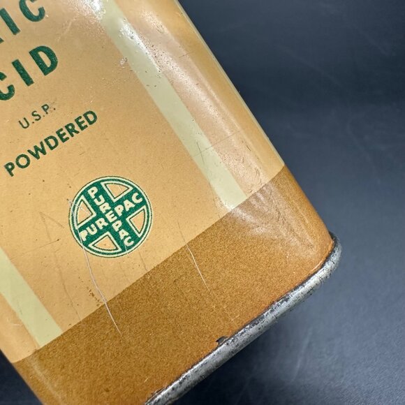 Vintage Tin Bathroom Vanity Decor 1950s Mid Century Metal Unique Kitschy Medical - Picture 9 of 11